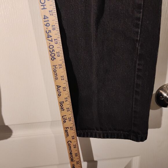 Levi's 505 jeans mens 34x30 black denim Y2K straight leg cotton regular fit - Picture 7 of 10